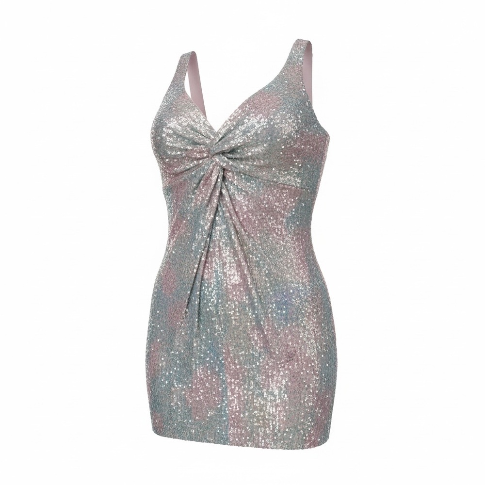 Sequin V-Neck Dress